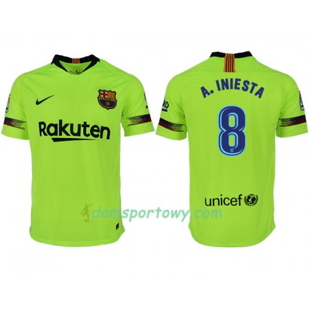 Koszulka FC Barcelona A. INIESTA 8 Wyjazdowe Koszulki Piłkarskie 2018-2019 Krótki Rękaw